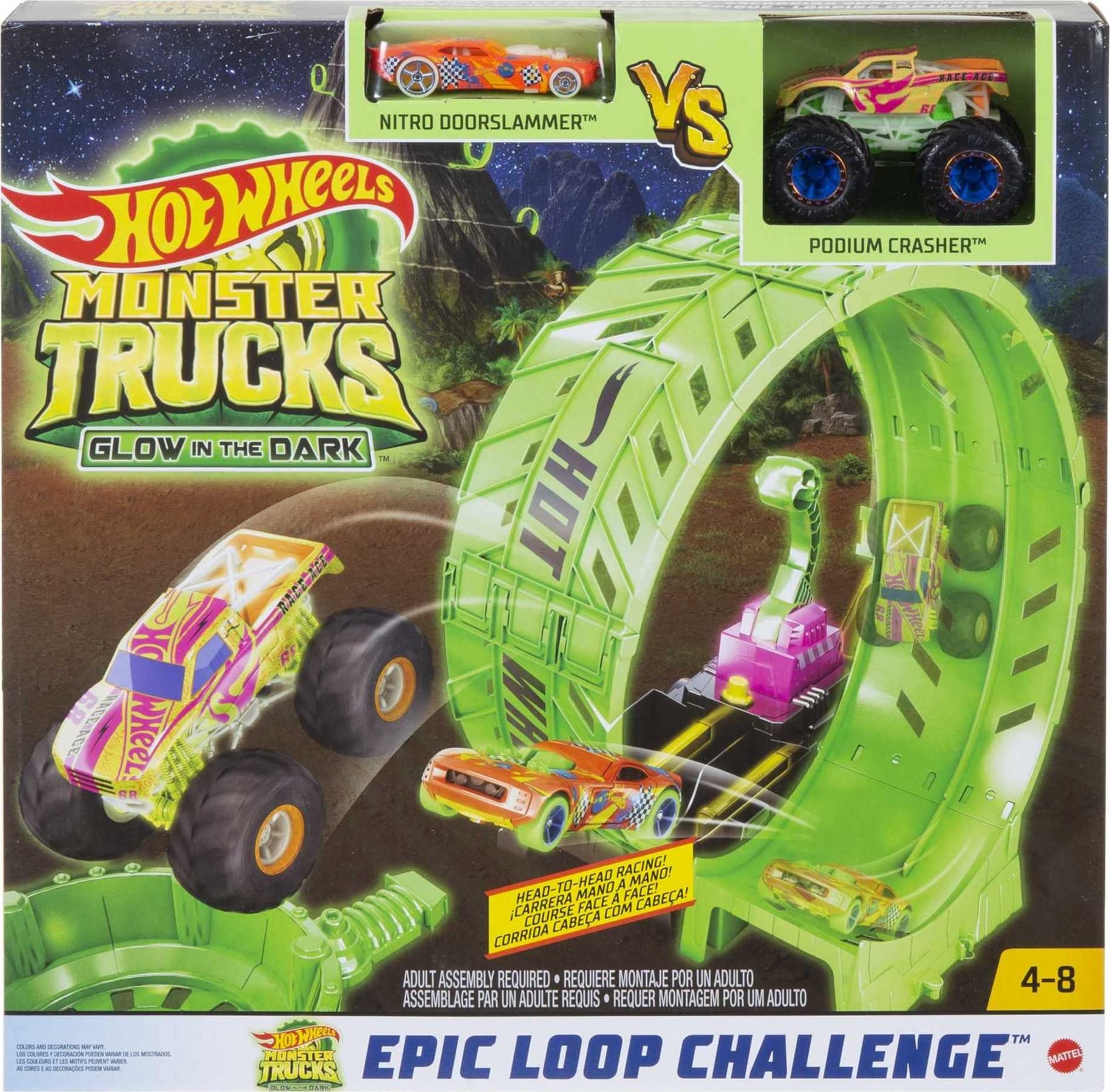 Hot Wheels Monster Trucks_ Glow in the Dark & Fire Models