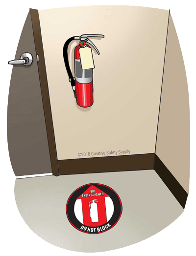 Fire Truck Fire Extinguisher Sticker_ Inside Placement Guide