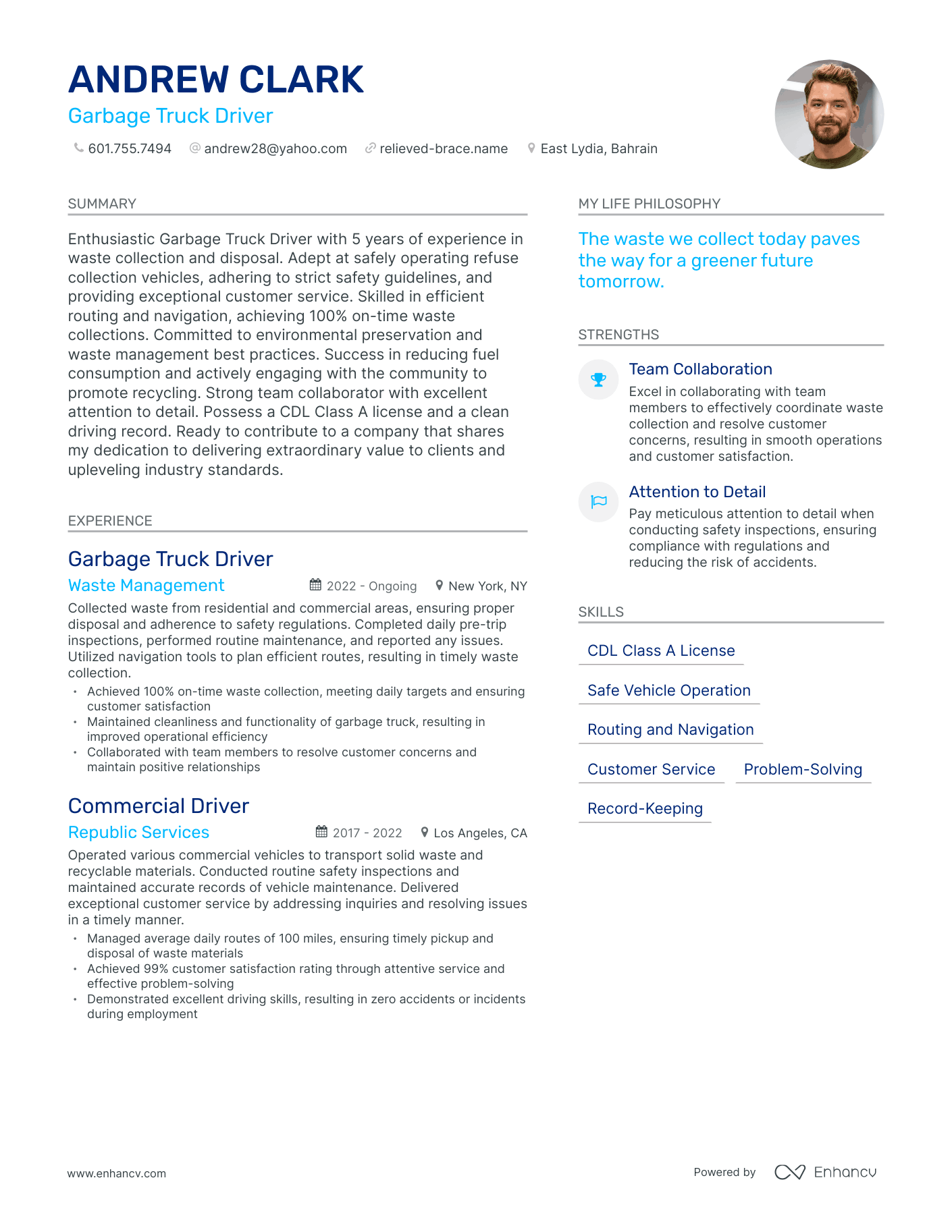 Waste Management Garbage Truck Driver Jobs & Career Guide