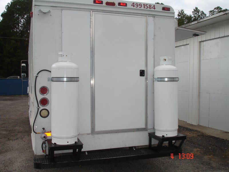 Secure 100 LB Propane Tank Holder for Your Food Truck Setup